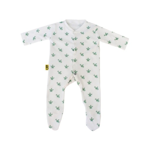 personalised baby sleepsuit in welsh dragon design