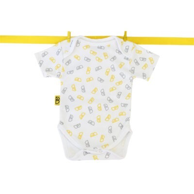 Personalised baby gifts. 100% Organic Cotton Baby short sleeved bodysuit.