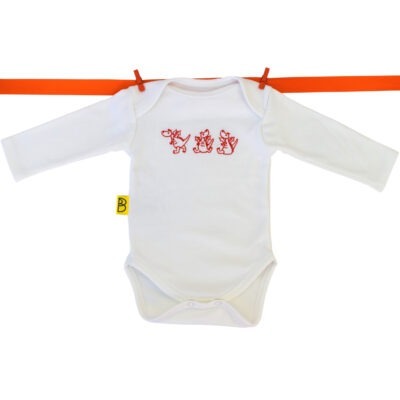 Welsh gifts for baby - bodysuit with Welsh dragon design.